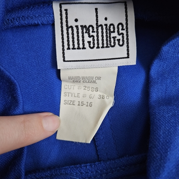 Vintage 80s Avante Garde Blue Dress M VTG 1980s Shirtdress Cobalt Wool Blend - Picture 8 of 11